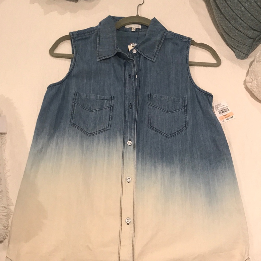 NWT Ombré button down Tank